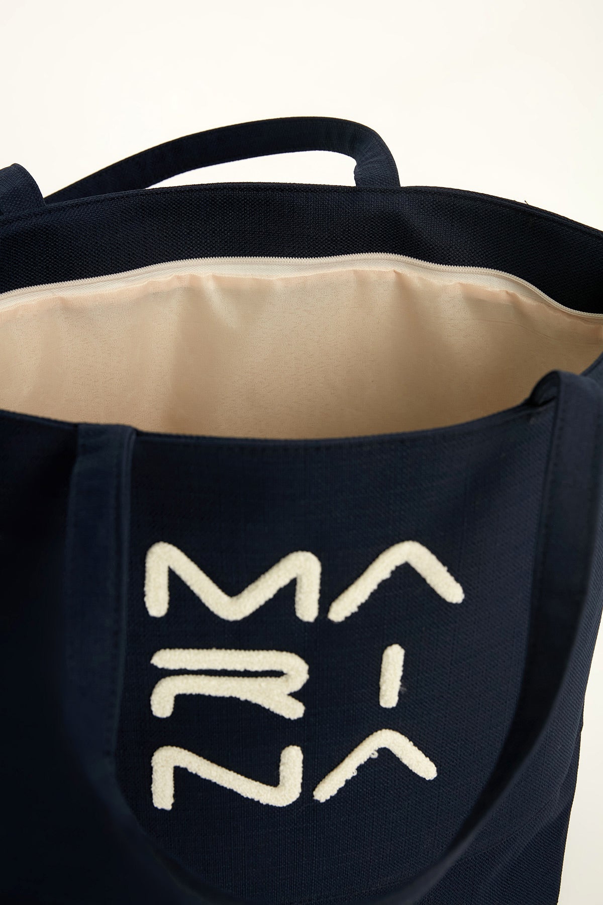 Navy Blue Beach Bag with Zipper CA2501-2