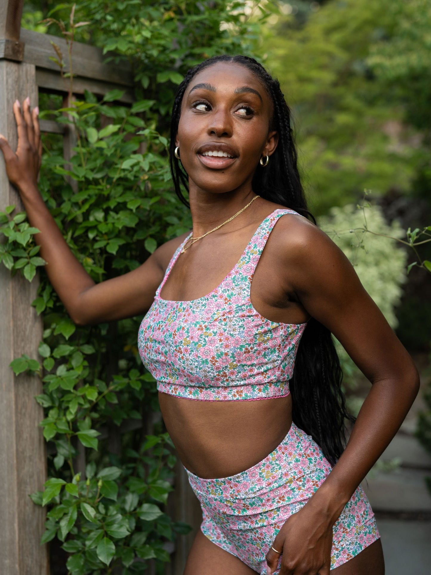 Whimsy Floral Scoop Bralette