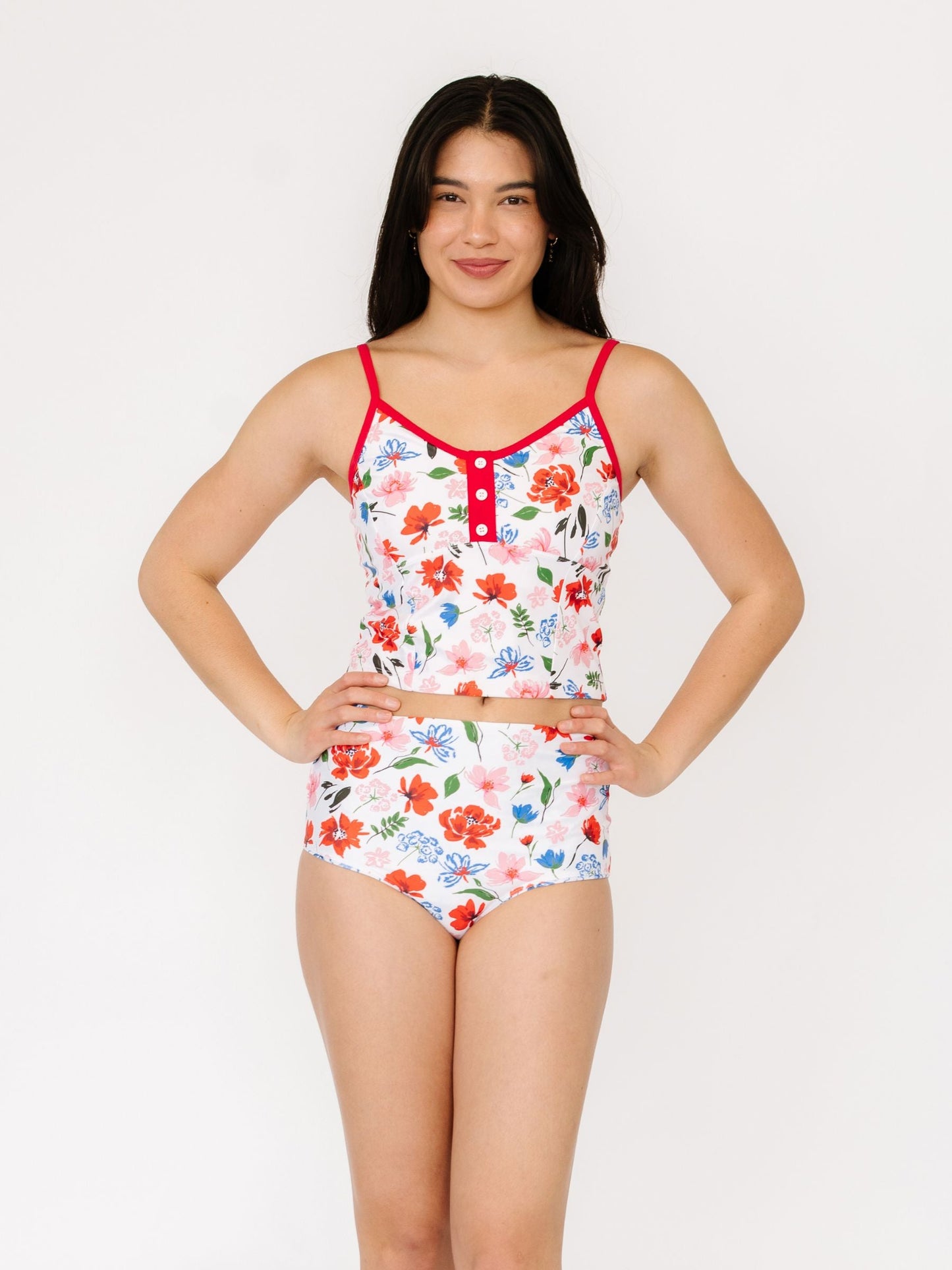 Americana Button Crop Top