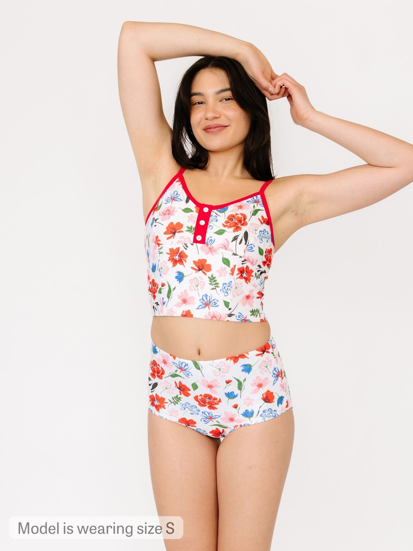 Americana Button Crop Top