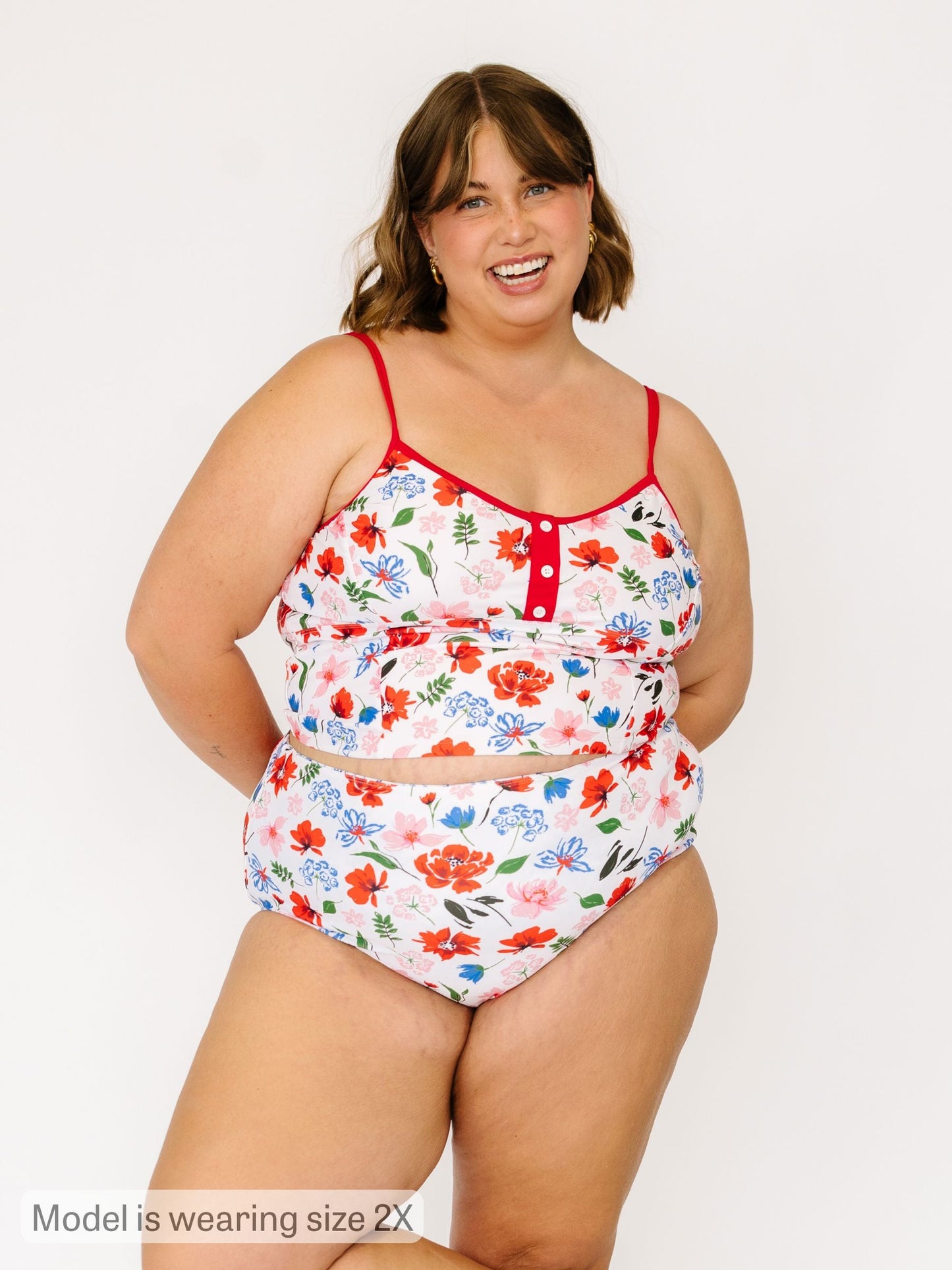 Americana Button Crop Top