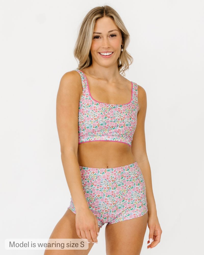 Retro Dot Ruffle Skirt w/ Bottoms