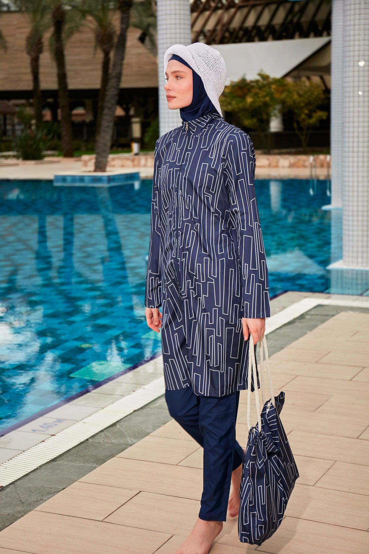 Colourful Burkini Modest Swimwear (4-Pieces)