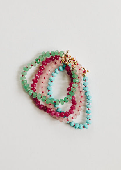 Turquoise + 14k Gold Filled Toggle || Gemstone Necklace