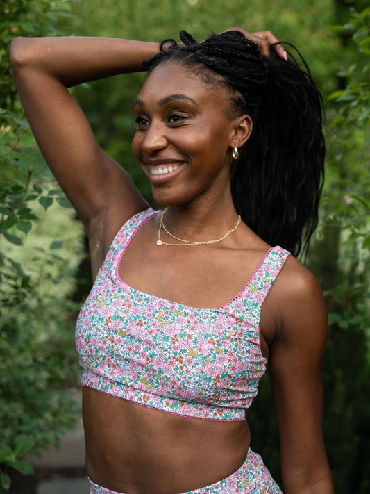 Whimsy Floral Scoop Bralette