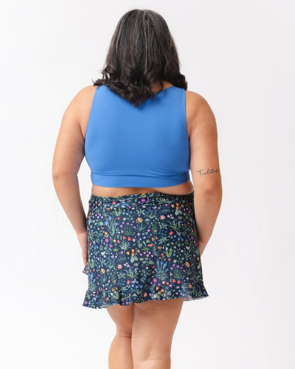 Coastline Blue Knotted Crop Top