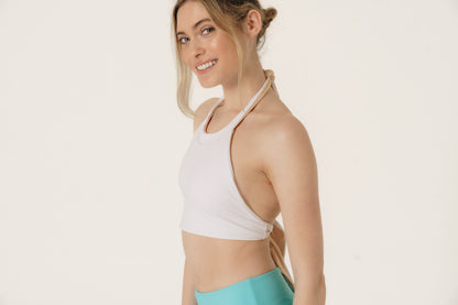 Women's Reversible Halter Top - White/Beige