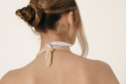 Women's Reversible Halter Top - White/Beige