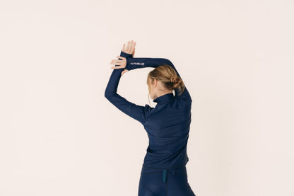 Women's Henley Top - Navy