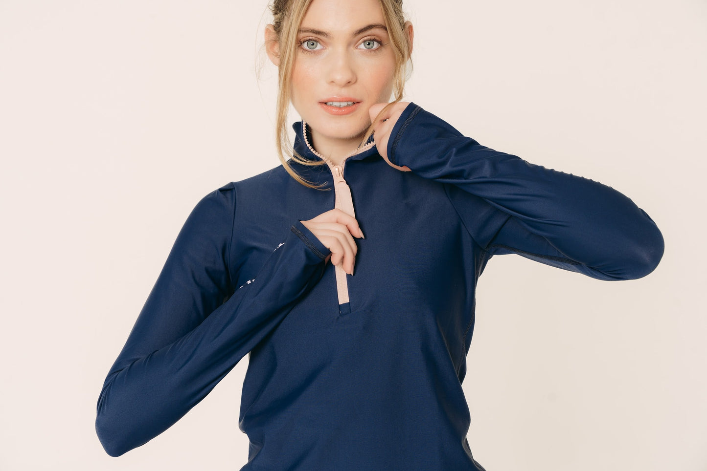 Women's Henley Top - Navy