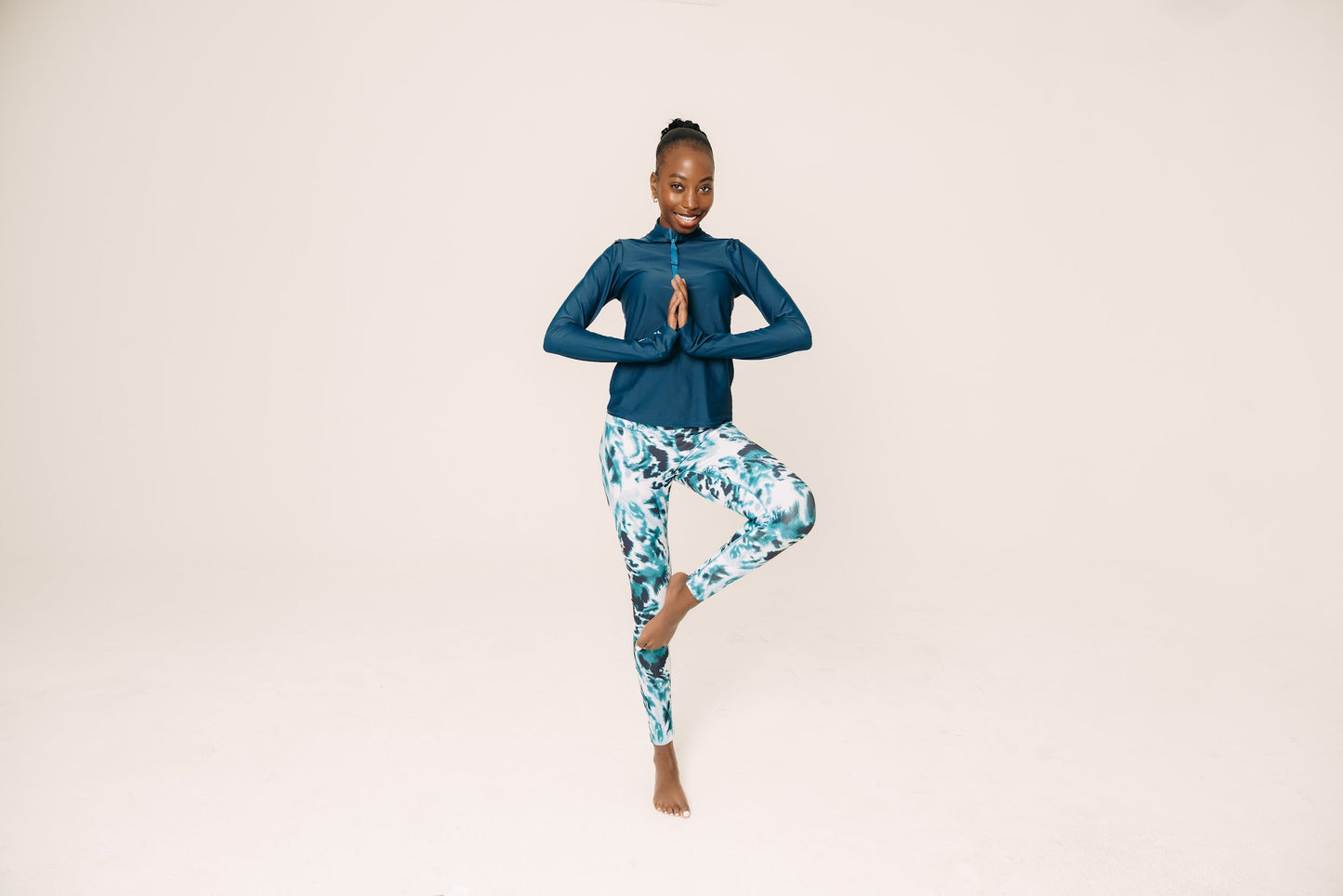 Women's UPF 50+ Sun Protective  Leggings  - Ocean Leopard