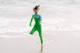 Boy's Full Body Swimsuit - UPF 50+ Sun Protective Swimwear - Kelly Green
