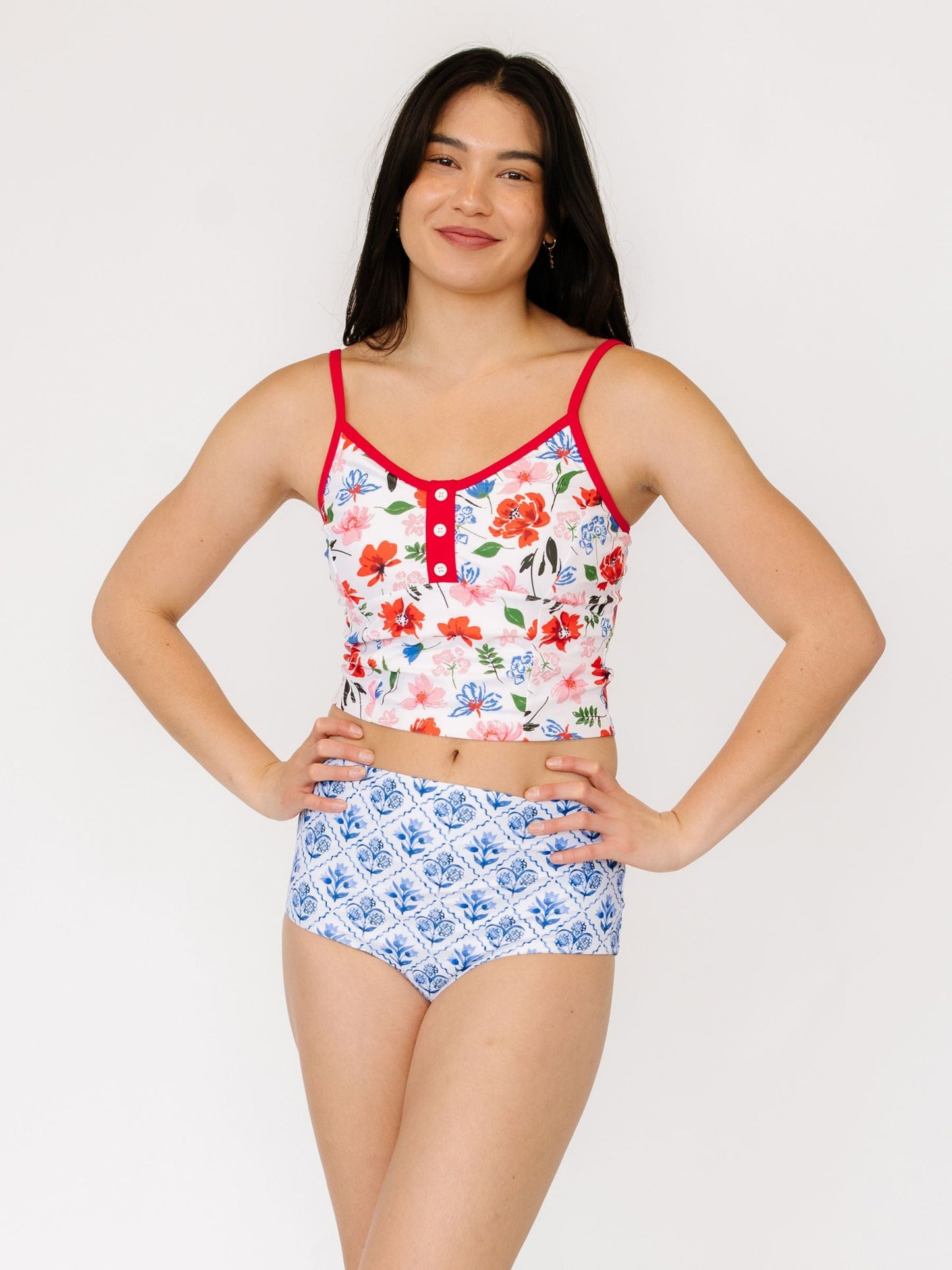 Americana Button Crop Top