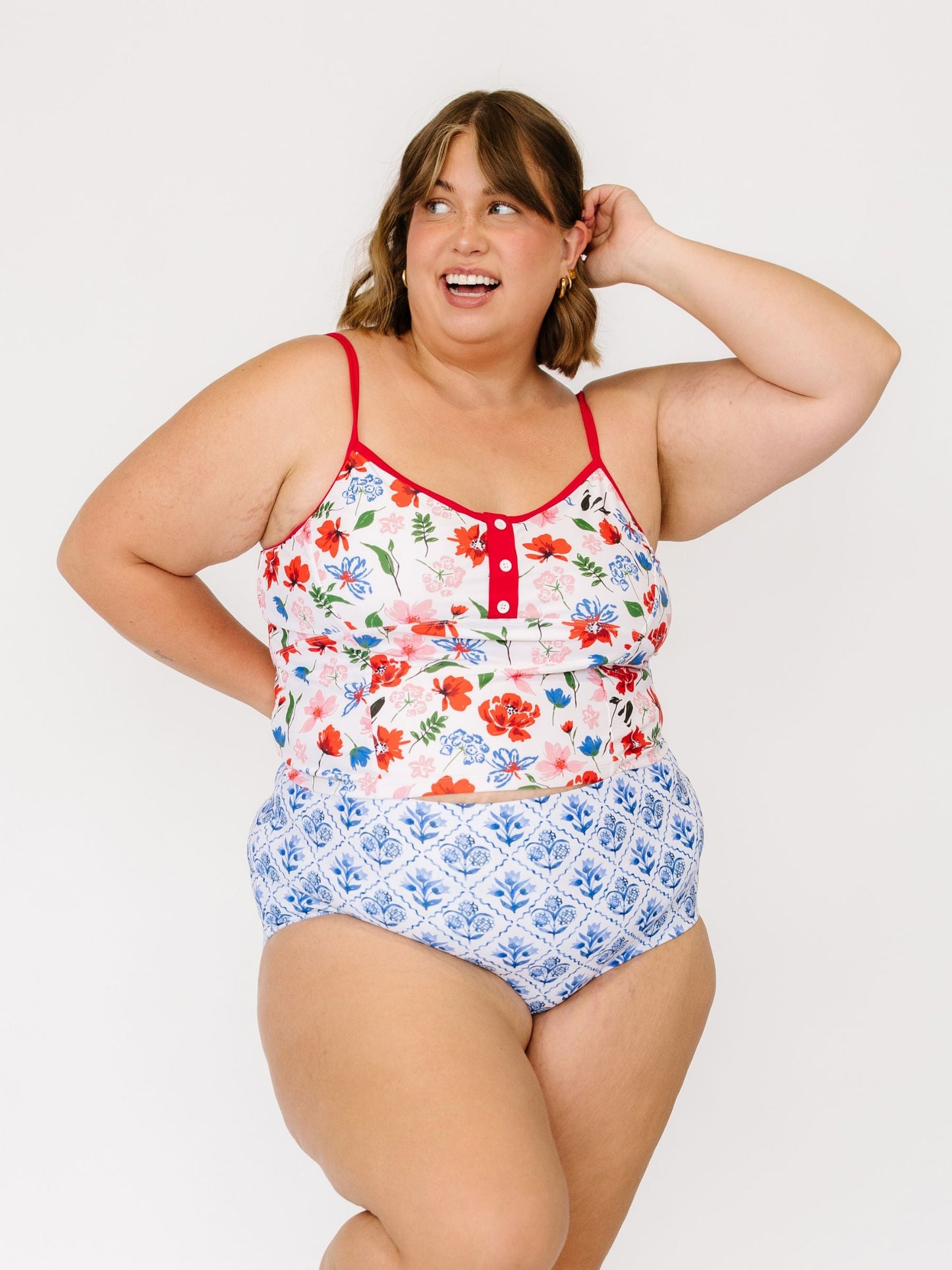 Americana Button Crop Top