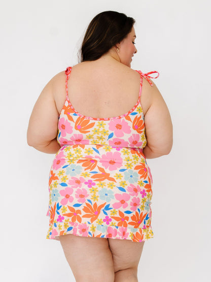 Artsy Floral Ruffle Skirt w/ Bottoms