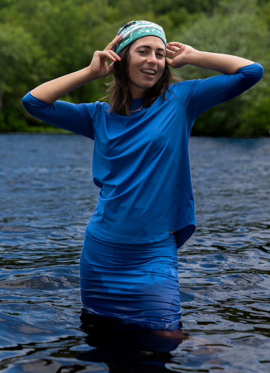 Quarter Sleeve Swim Top - Capri