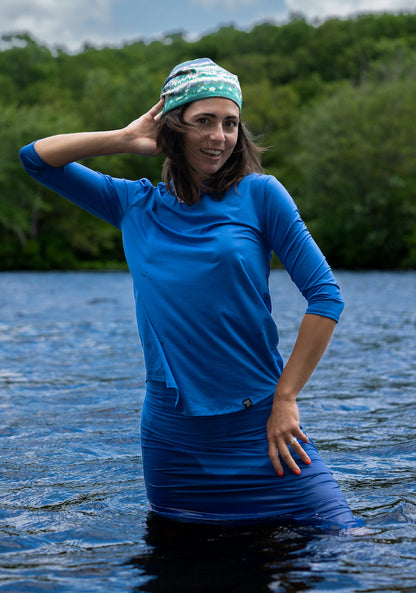 Quarter Sleeve Swim Top - Capri