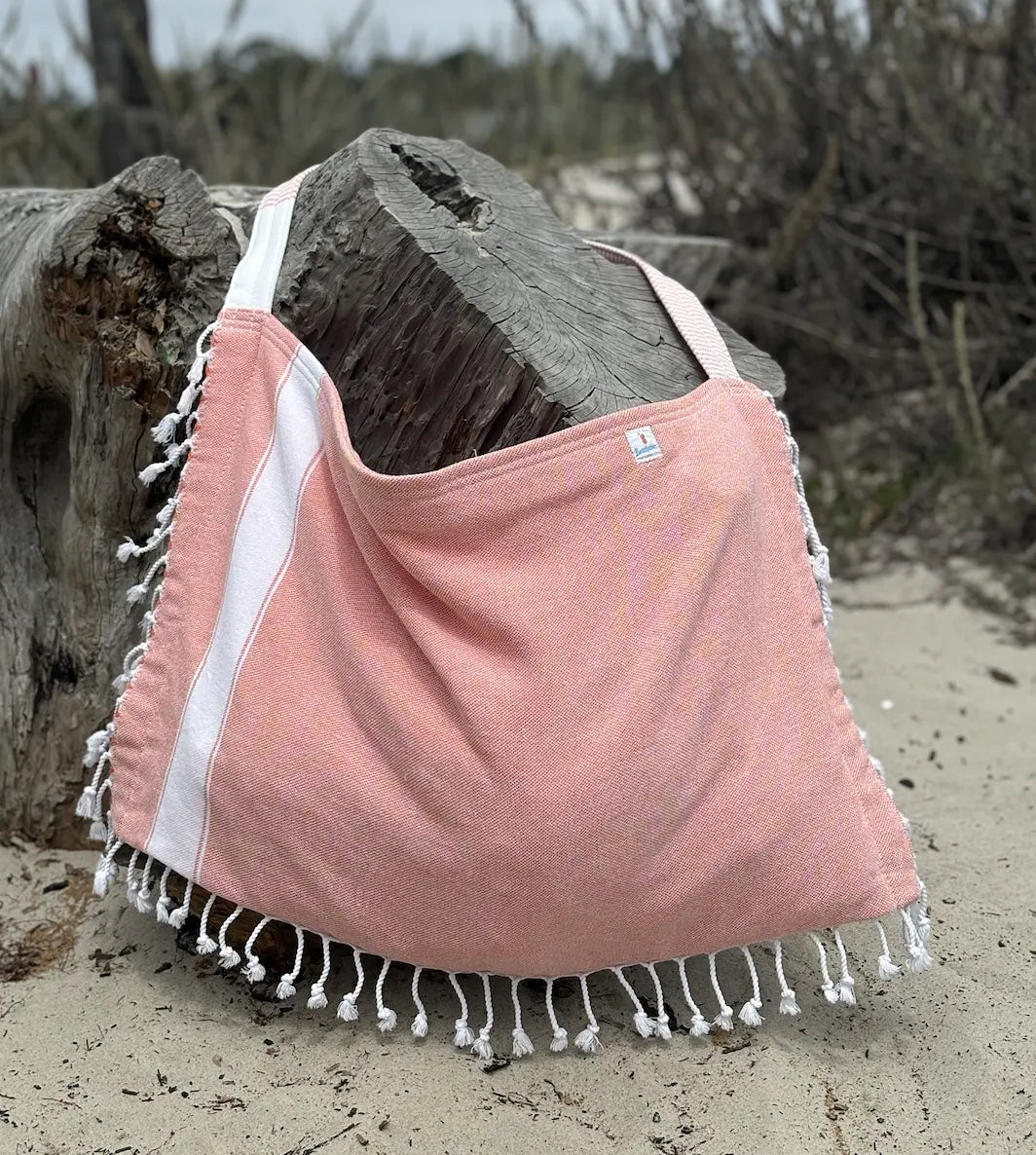 3‑in‑1 Turkish Cotton Beach Bag, Towel & Chair Cover (Solid Collection)