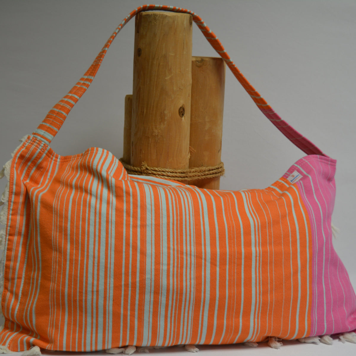 3‑in‑1 Turkish Cotton Beach Bag, Towel & Chair Cover (Solid Collection)