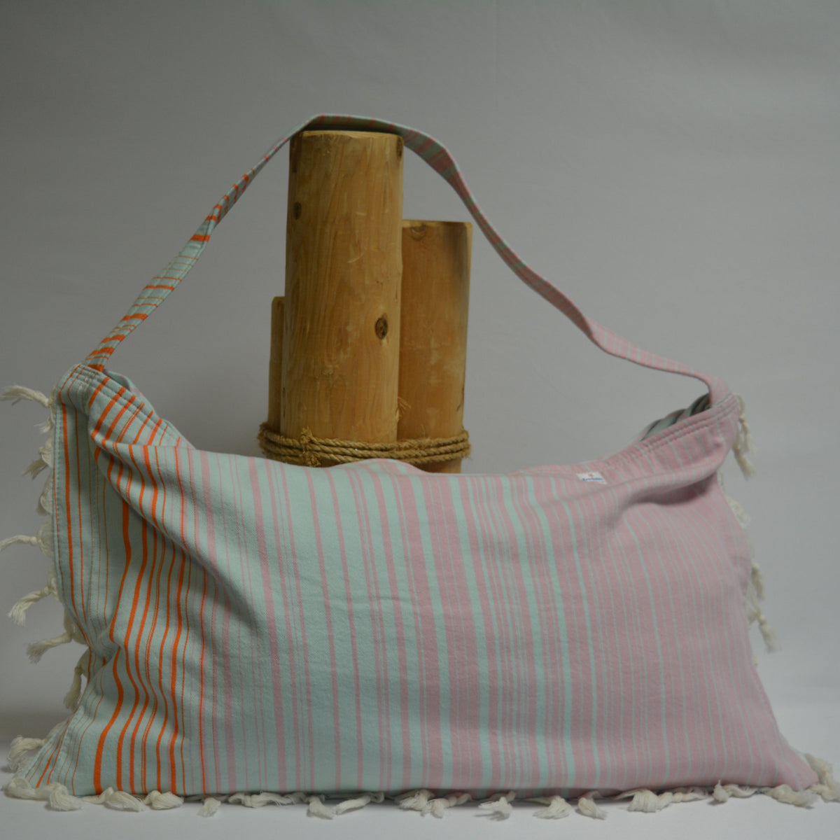 3‑in‑1 Turkish Cotton Beach Bag, Towel & Chair Cover (Solid Collection)