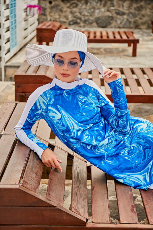 Lycra Sax Burkini Modest Swimwear (4-Pieces)