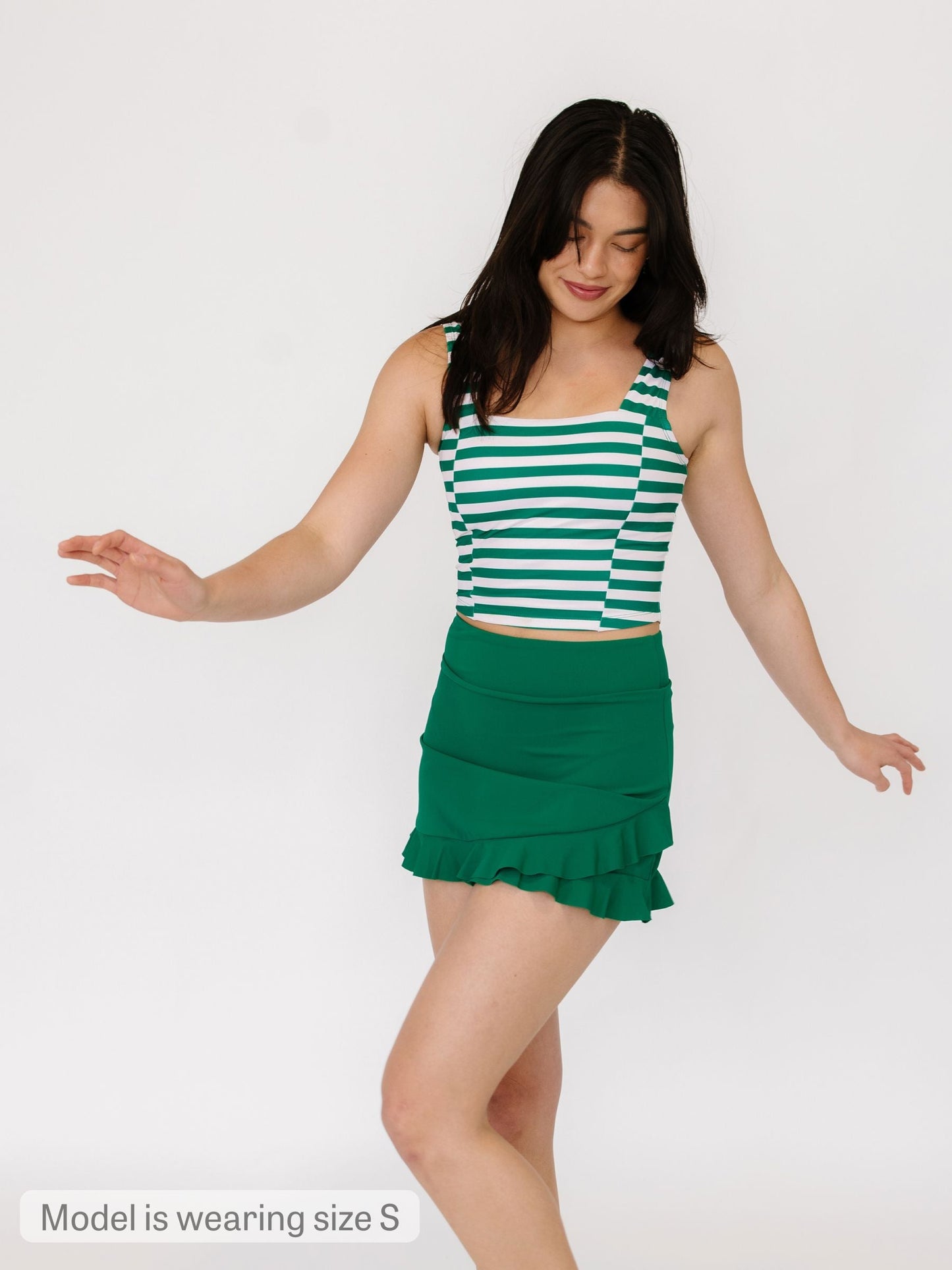 Emerald Ruffle Skirt w/ Bottoms