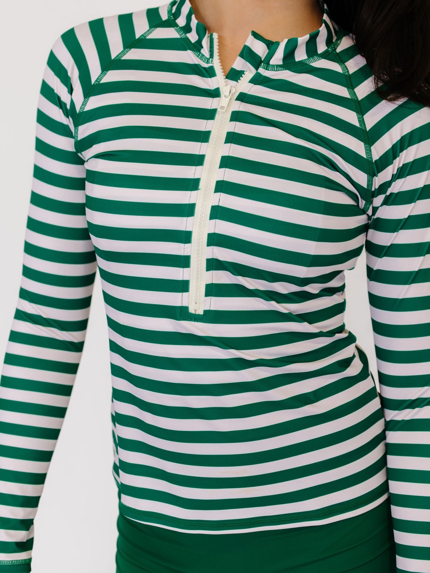 Emerald Stripe Rash Guard