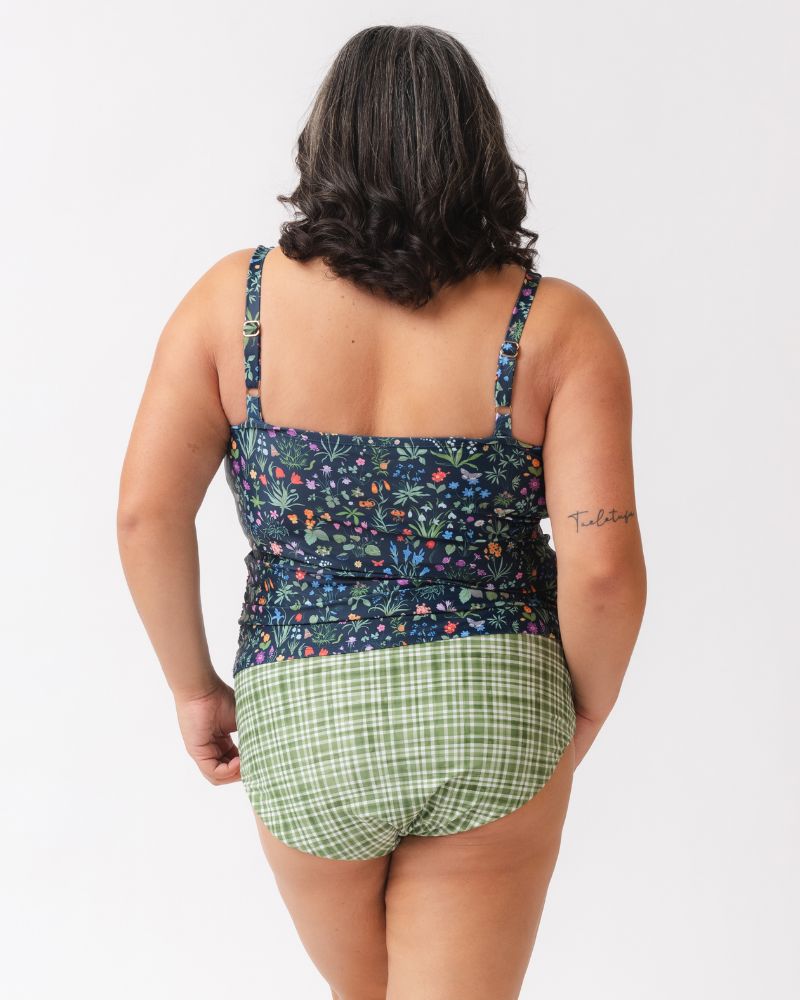 Forage Floral Square Neck Tankini Top