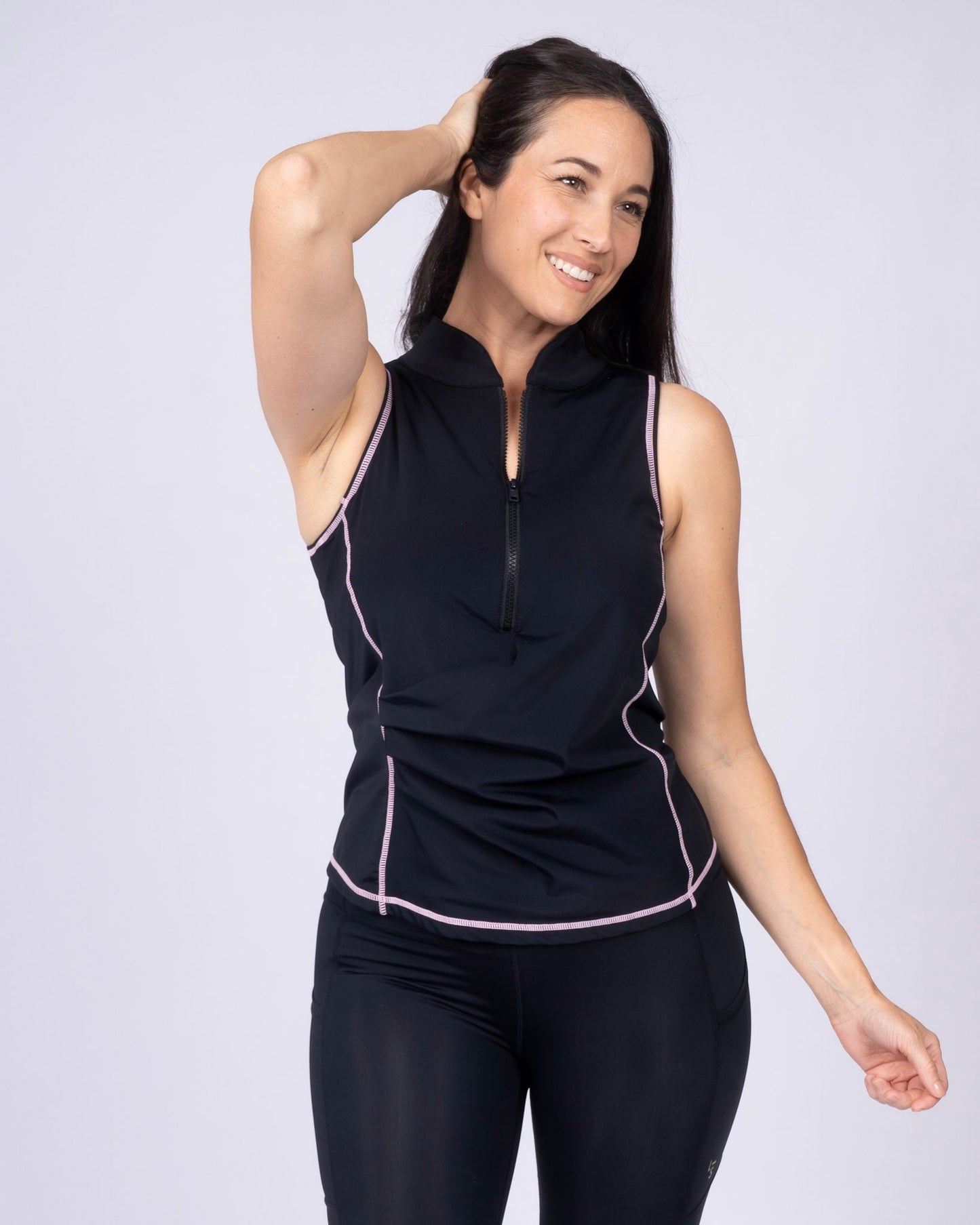 Sleeveless Swim Top with Built-in Bra