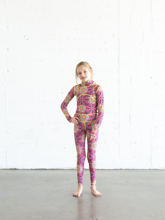 Girl's Long Swimsuit - Kaleidoscope *FINAL SALE*