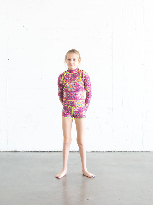 Girl's Short Swimsuit - Kaleidoscope *FINAL SALE*