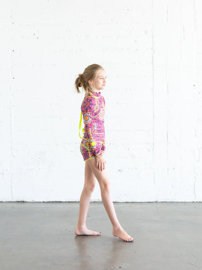 Girl's Short Swimsuit - Kaleidoscope *FINAL SALE*