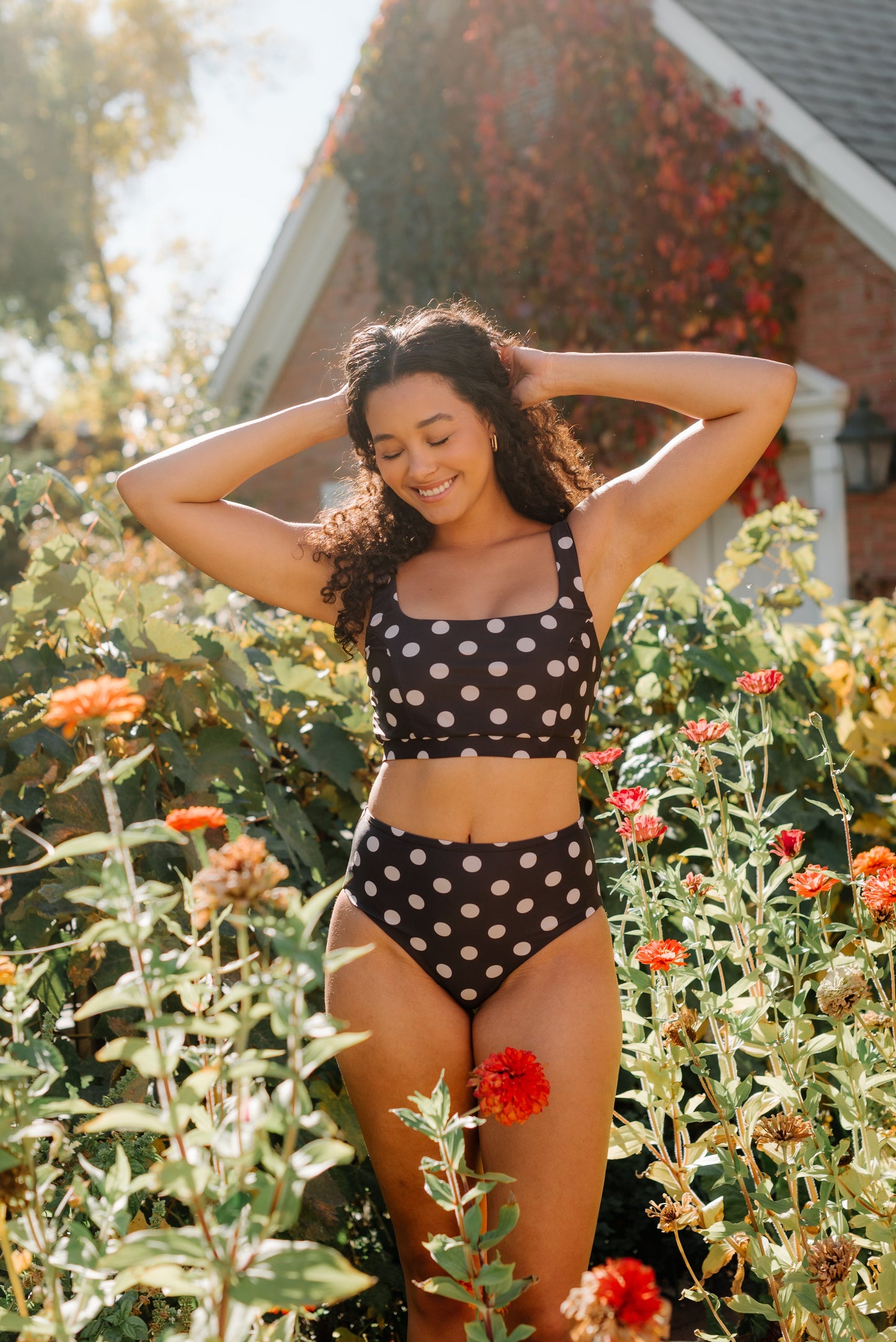 Retro Dot Scoop Bralette