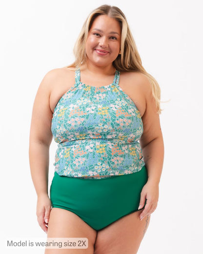 Little Meadow Double-Cinch Tankini Top