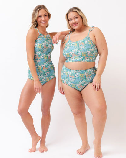 Little Meadow Shoulder-Tie Crop Top