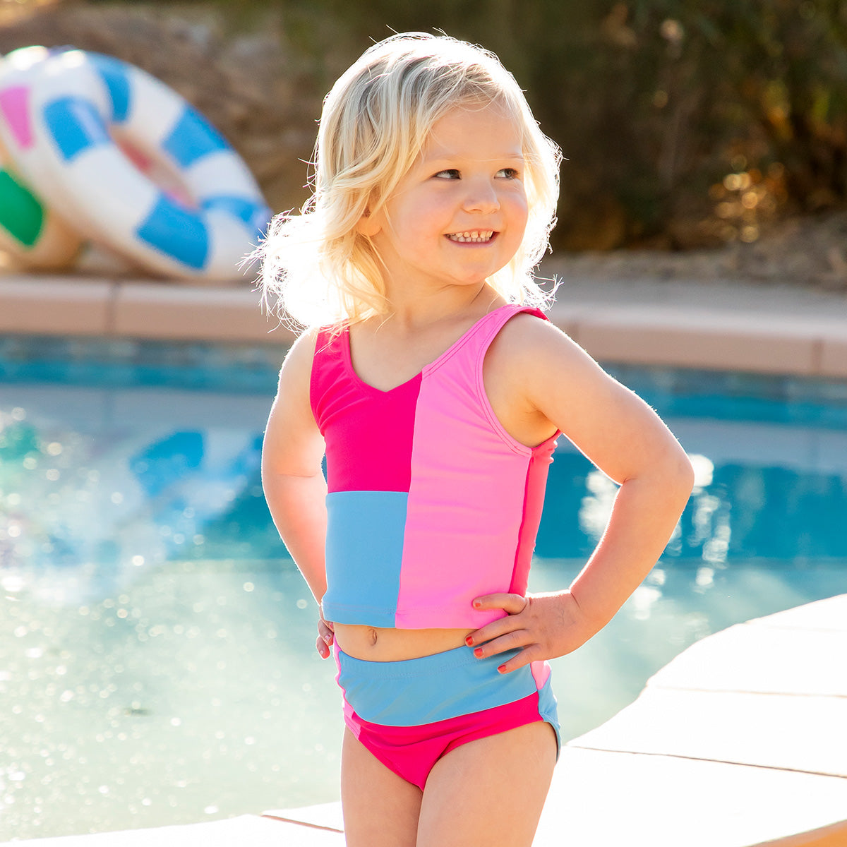 V Neck Tankini Top (Girls)