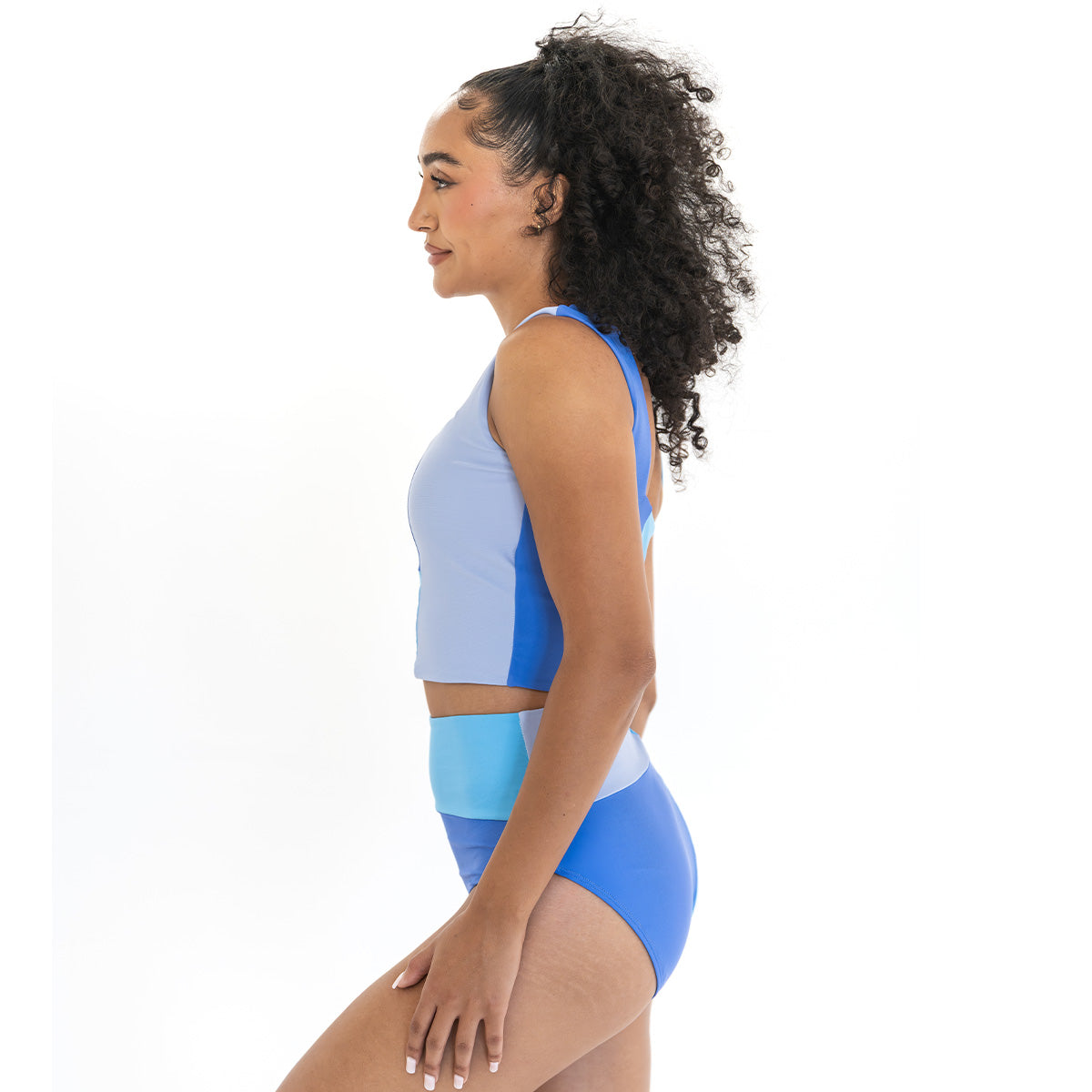 Square Neck Crop Tankini Top