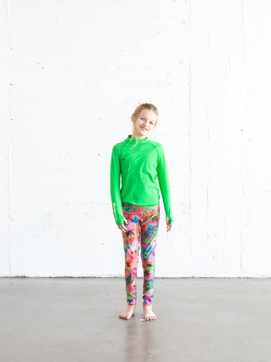 Girl's Swim Leggings - Sea Poppy Pink