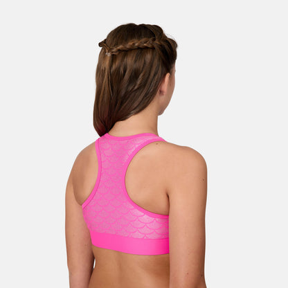Girls' Foil Mermaid Rash Guard and Bikini Swim Set