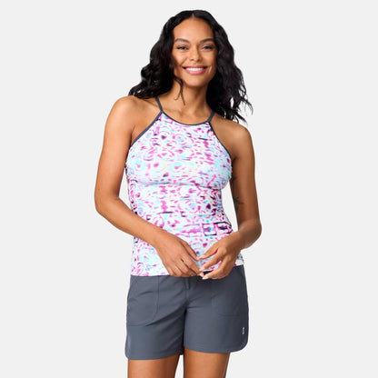 Women's Mirage High Neck Macrame Back Tankini Top