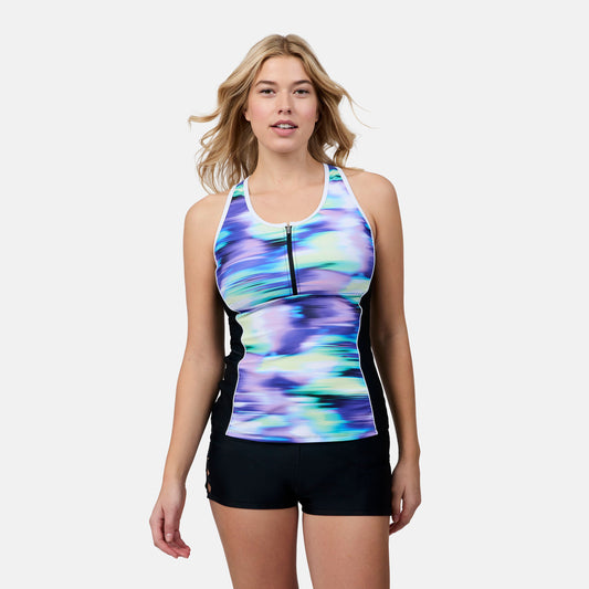 Women's Dreamy Drift Mesh Racerback Tankini Top