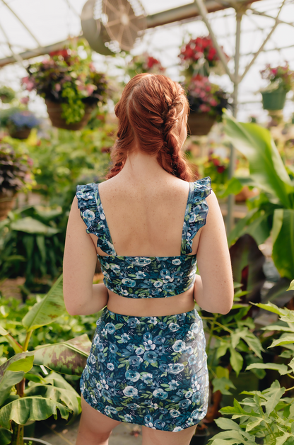 Aria Swim Top - Navy Floral