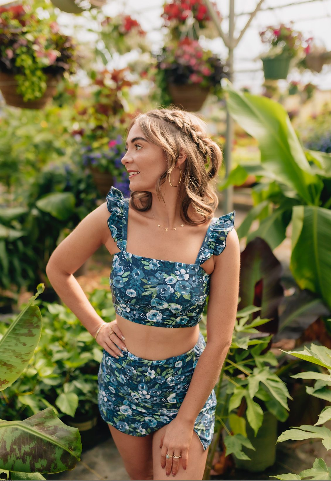 Aria Swim Top - Navy Floral