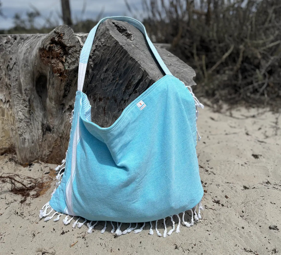 3‑in‑1 Turkish Cotton Beach Bag, Towel & Chair Cover (Solid Collection)