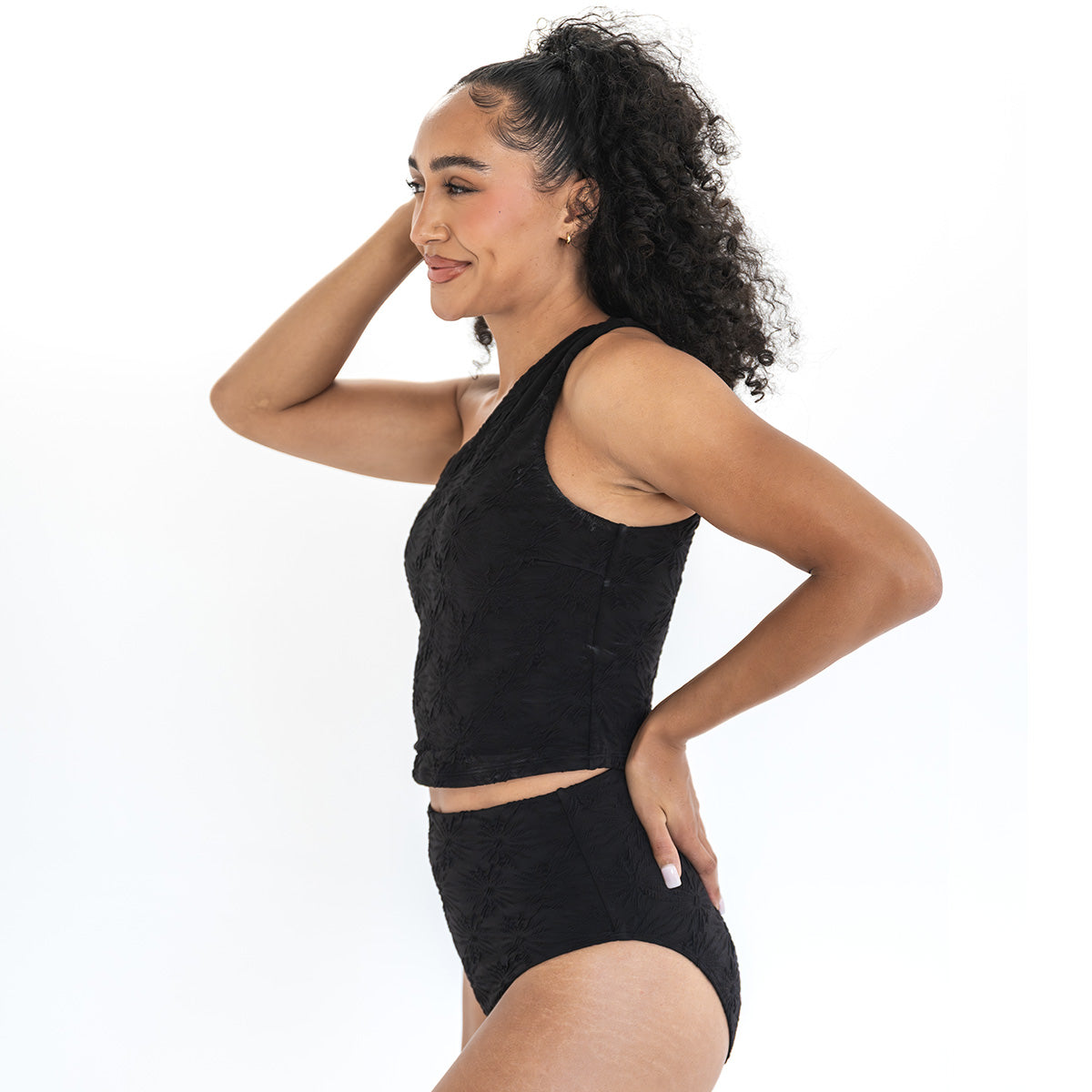 Single Shoulder Tankini Top