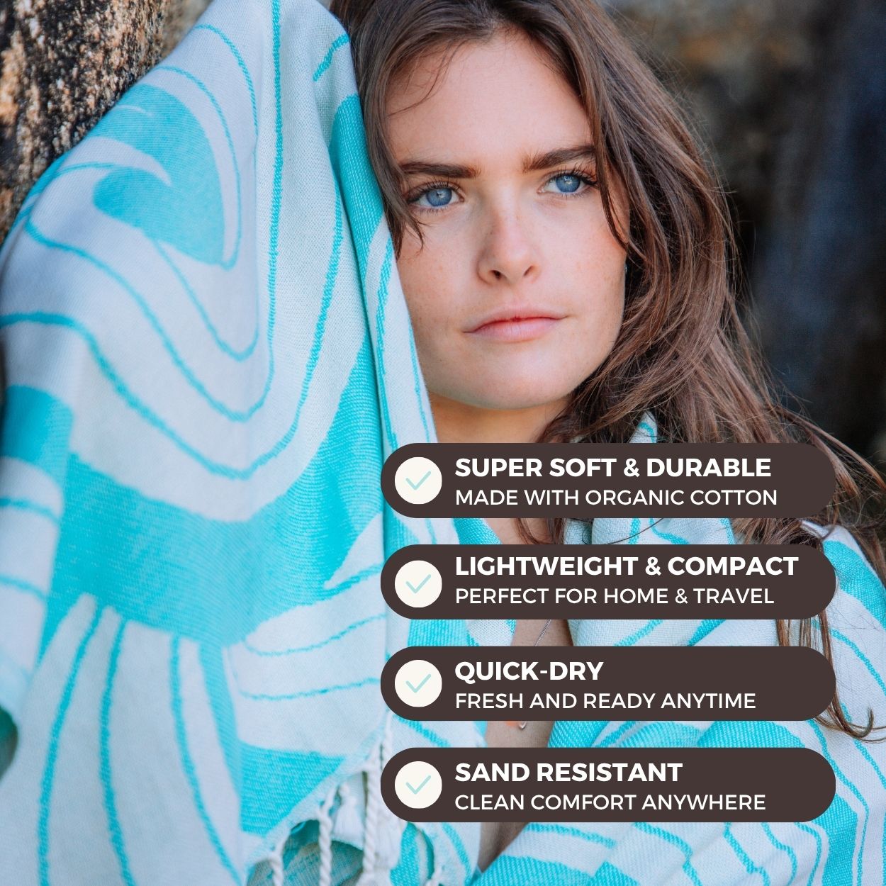 Summer Waves Beach Towel