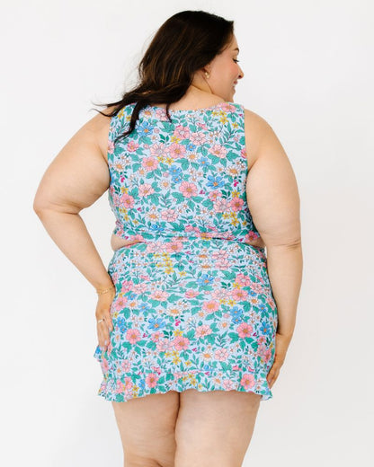 Retro Dot Ruffle Skirt w/ Bottoms