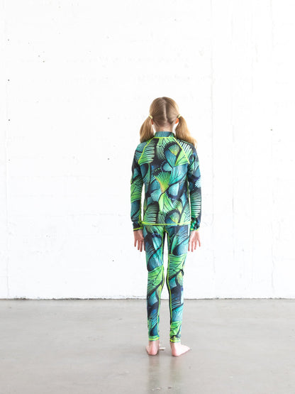 Girl's Pullover Rash Guard - Turq Flyer