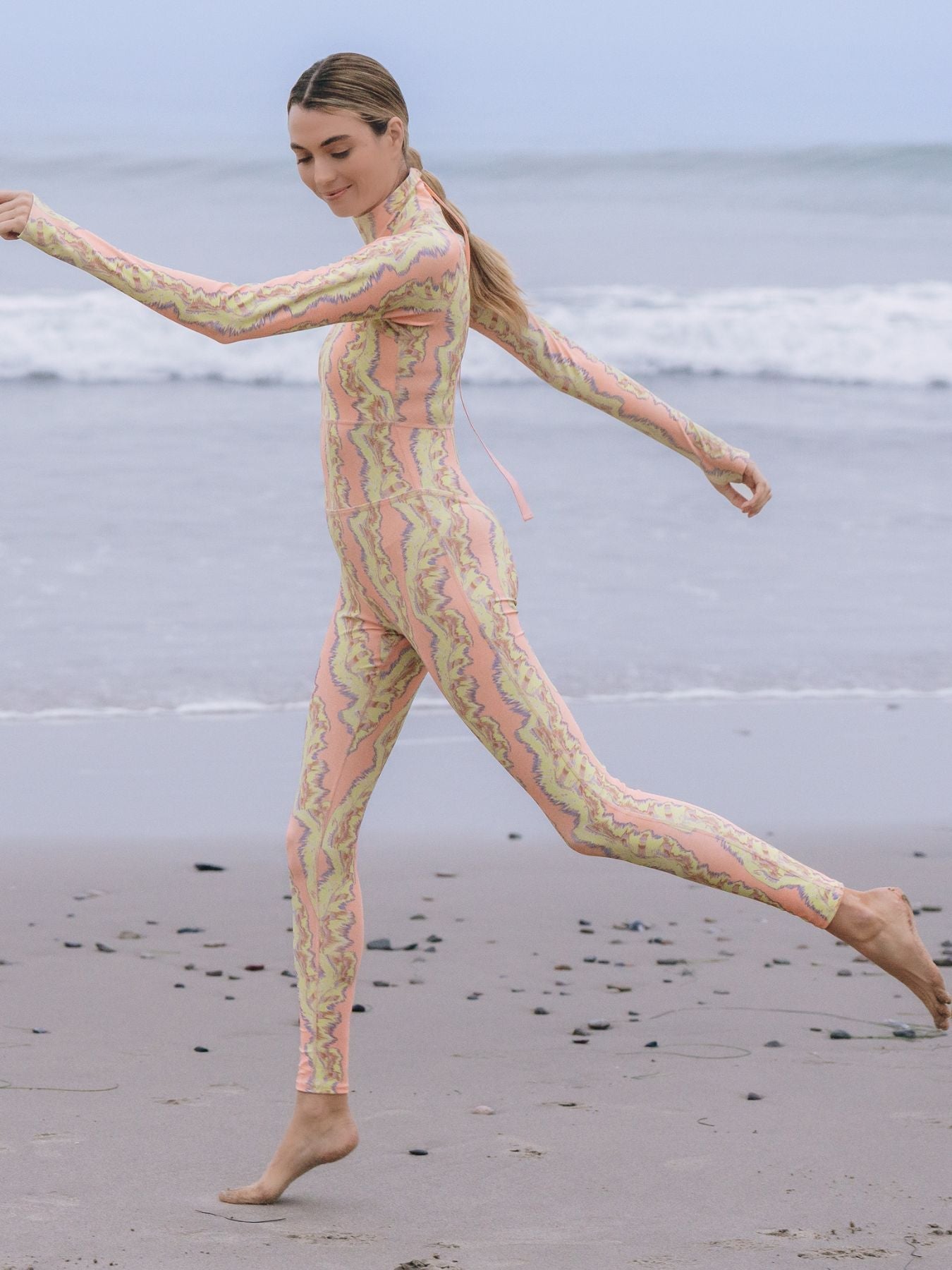 Women's "JOY" UPF 50+ Sun-protective full body swimsuit - Volt Veil