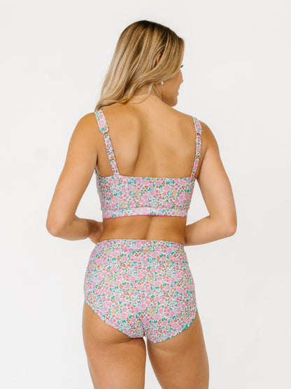 Whimsy Floral / Trellis Floral Reversible Ultra High-Waist Bottom